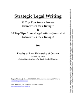 Strategic Legal Writing