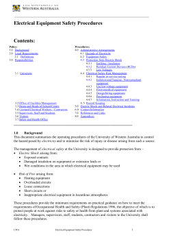 Electrical Equipment Safety Procedures