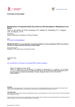REDISTRIBUTION OF IMPLANTED NOBLE GAS ATOMS BY SELF