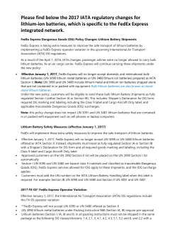Please find below the 2017 IATA regulatory changes