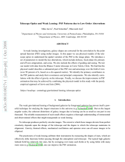 Telescope Optics and Weak Lensing: PSF Patterns due to Low