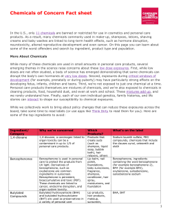Chemicals of Concern Fact sheet
