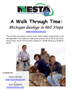 A Walk Through Time - Michigan Earth Science Teachers Association