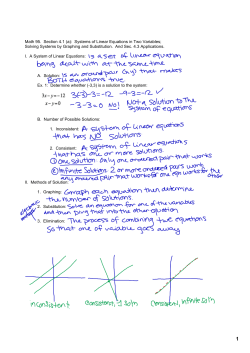 Math 95. Section 4.1 (a): Systems of Linear Equations in Two