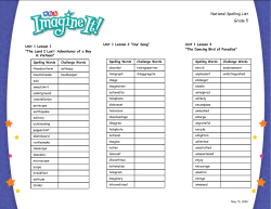 Imagine It! Spelling List Grade 5