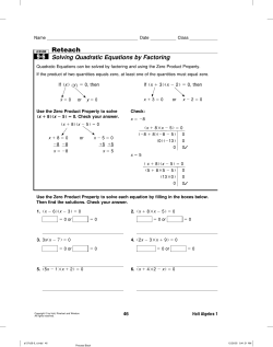 Reteach 9-6 - dsapresents.o
