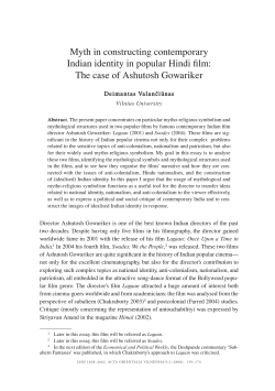 Myth in constructing contemporary Indian identity in popular Hindi