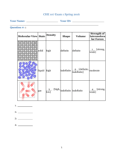 CHE 107 Exam 1 Spring 2016