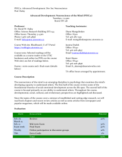 PSYC21, Haley - University of Toronto