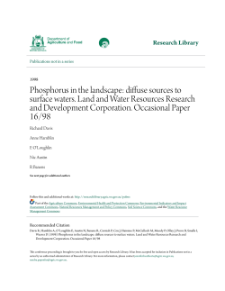 Phosphorus in the landscape: diffuse sources to
