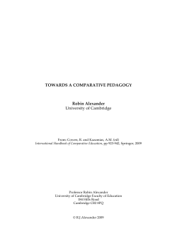 Towards a comparative pedagogy