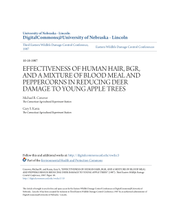 effectiveness of human hair, bgr, and a mixture of blood meal and