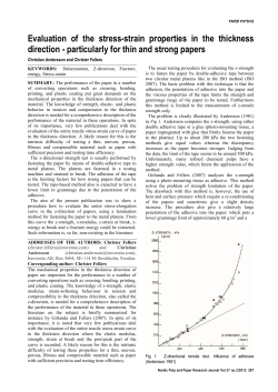 Evaluation of the stress-strain properties in the thickness direction