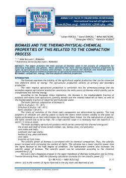 biomass and the thermo-physical-chemical properties of this related