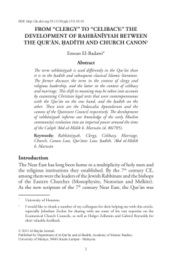 FRom &ldquo;CLERgY&rdquo; to &ldquo;CELiBACY:&rdquo; - Brill Online Books and Journals