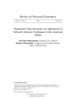 Organized Crime Networks: an Application of Network Analysis