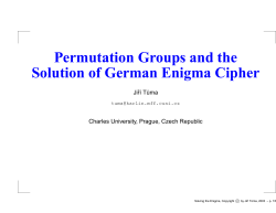 Permutation Groups and the Solution of German