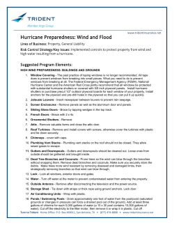Hurricane Preparedness: Wind and Flood