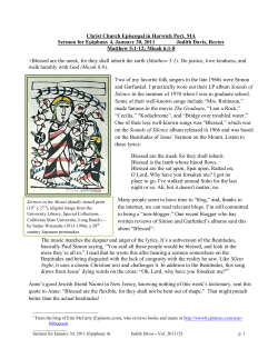 January 30 Sermon - Christ Church Episcopal