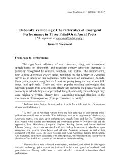 Elaborate Versionings: Characteristics of Emergent Performance in