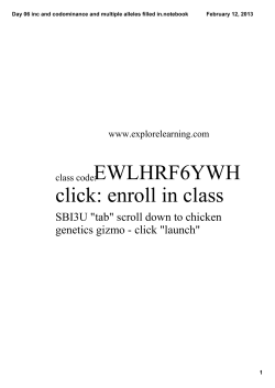 Day 06 inc and codominance and multiple alleles filled in.notebook