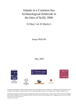 Islands in a Common Sea Archaeological fieldwork in the Isles of