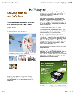 Staying true to surfer`s tale