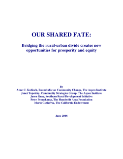 Our Shared Fate: Bridging the Rural