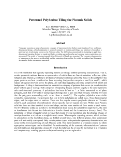 Patterned Polyhedra: Tiling the Platonic Solids