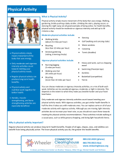 Physical Activity - CT Clearinghouse