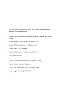 Economics of Postwar Fertility in Japan