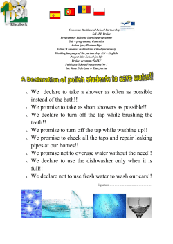 1. We declare to take a shower as often as possible instead of the