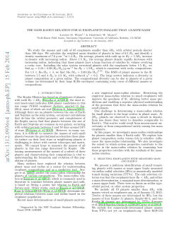 The Mass-Radius Relation for 65 Exoplanets Smaller than 4 Earth