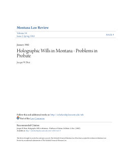 Holographic Wills in Montana