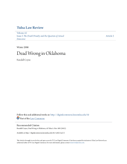 Dead Wrong in Oklahoma - TU Law Digital Commons
