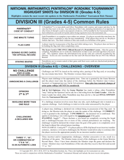 Division III - Math Pentathlon