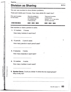 Division as Sharing - Spring Lake Elementary