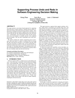 Supporting Process Undo and Redo in Software Engineering