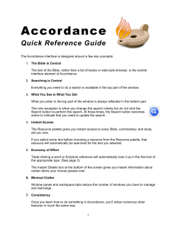 Accordance Quick Reference Guide