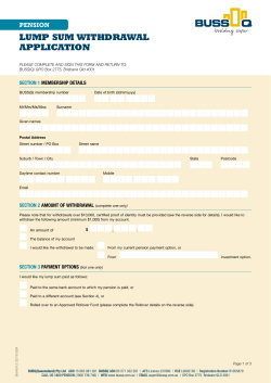 Lump Sum Withdrawal (PDF 99.4KB)