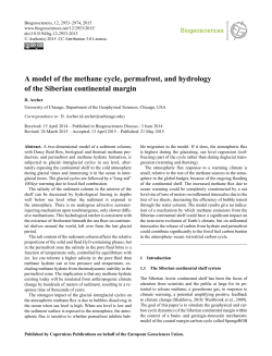 A model of the methane cycle, permafrost, and hydrology of the