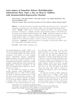 Acute Impact of Immediate Release