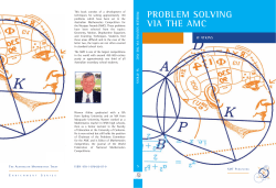 problem solving via the amc - Australian Mathematics Trust