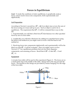 Lab 5 Forces in Equilibrium