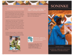 Soninke - National African Language Resource Center