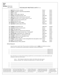 vocabulary prestwick units 5 - 6