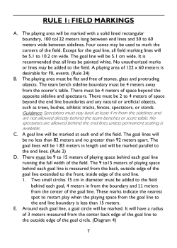 RULE 1: FIELD MARKINGS