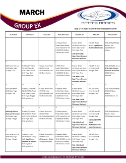 March Group ex schedule.pub - Silverlake "The Family Place"