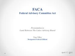 federal advisory committee act (faca)