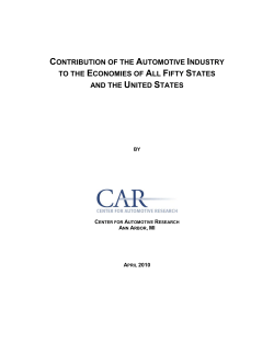 The United States automotive industry is a critical component of